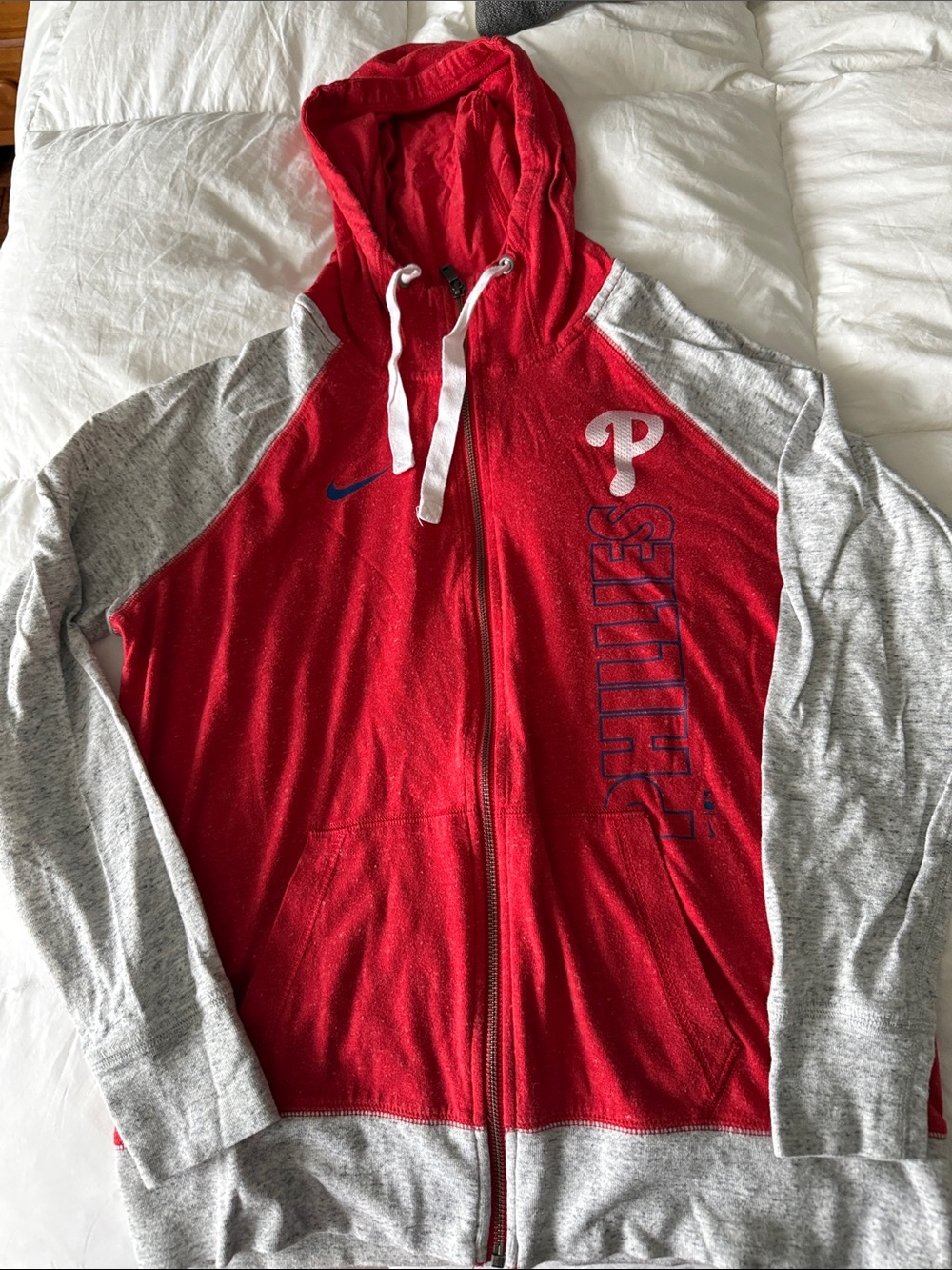 Nike Red & Gray Phillies Full-Zip Hoodie